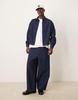 ASOS DESIGN 90s oversized boxy denim shacket in indigo wash - part of a set