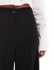 ASOS DESIGN tailored relaxed straight leg dad pants in black pinstripe