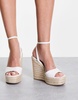 ASOS DESIGN Tasha espadrille wedges in white