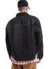 Bershka double pocket denim jacket in dark blue -set