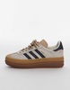 adidas Originals Gazelle Bold sneakers in cream and navy
