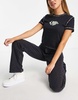 Stradivarius Petite 90s dad jean in black