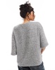 ASOS DESIGN boucle oversized t-shirt in charcoal