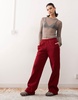 Reclaimed Vintage oversized sweatpants in burgundy