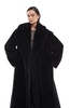 ASOS DESIGN longline chuck on faux fur coat in black