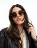 AIRE cygnus round sunglasses in brown/gold