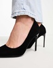 ASOS DESIGN Paphos pointed high heeled pumps in black suedette