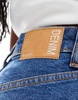 Bershka comfort fit mom jeans in mid blue