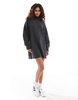 Weekday Annie wool blend roll neck knit mini dress in black melange - Exclusive to ASOS