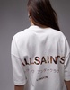 AllSaints Underground oversized t-shirt in white snake