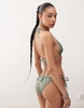 Lacoste bikini bottoms with all over croc print - part of a set