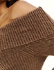 Aria Cove knit bardot mini dress in mocha