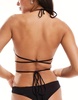 Bershka tie detail bikini top in black - part of a set