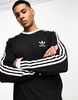 adidas Originals Adicolor 3-Stripes long sleeve T-shirt in black