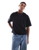 Bershka boxy t-shirt in black