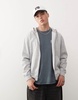 Weekday Standard Zip Hoodie in gray