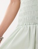 Amy Lynn shirred drop waist midi dress in mint green