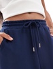 Stradivarius Petite soft touch wide leg sweatpants in navy