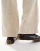 ASOS DESIGN driver loafers in brown leather
