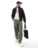 ASOS DESIGN harrington jacket in black