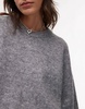 ARKET super soft alpaca wool blend relaxed sweater in gray