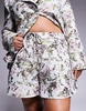 ASOS LUXE Curve jacquard lace up shorts in vintage floral - part of a set