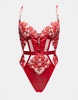 Ann Summers Dark side crotchless bodysuit in red