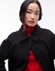 ARKET oversized midi coat in black