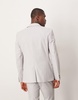 ASOS DESIGN linen blend skinny suit jacket in gray