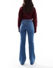 ASOS DESIGN mid rise flare jeans in authentic dark midwash