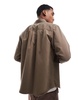 Jack & Jones heavy twill shirt in brown