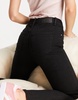 Bershka Petite high waist skinny jean in black