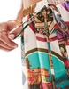 ASOS DESIGN satin shorts in plate print - part of a set