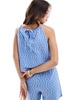 ONLY embroidered cami top in blue - part of a set