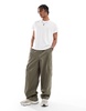Bershka linen look t-shirt in ecru