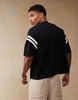 ASOS DESIGN oversized boxy T-shirt with white paneling in black