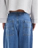 ASOS DESIGN baggy balloon jeans in mid wash blue