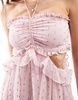 Anaya halter neck high-low ruffle midaxi dress in pink