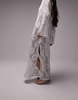 Topshop maxi lace beach dress in white