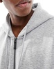 Bershka premium zip up hoodie in gray - part of a set