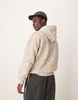 Abercrombie & Fitch Essentials hoodie in beige camo print
