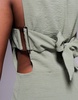 ASOS DESIGN buckle detail wide leg jumpsuit in sage