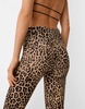 Bershka flared pants in leopard print