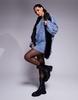 ASOS DESIGN slouchy fluffy V-back mini dress in baby blue