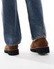 ASOS DESIGN chunky loafers in tan and white