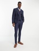 ASOS DESIGN premium skinny suit jacket in navy with two-way stretch