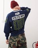 Aape by A Bathing Ape logo college sweatshirt in navy