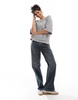 ASOS DESIGN boucle oversized t-shirt in charcoal