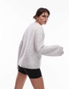 ARKET super soft alpaca wool blend relaxed sweater in light gray