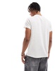 Bershka linen look t-shirt in white